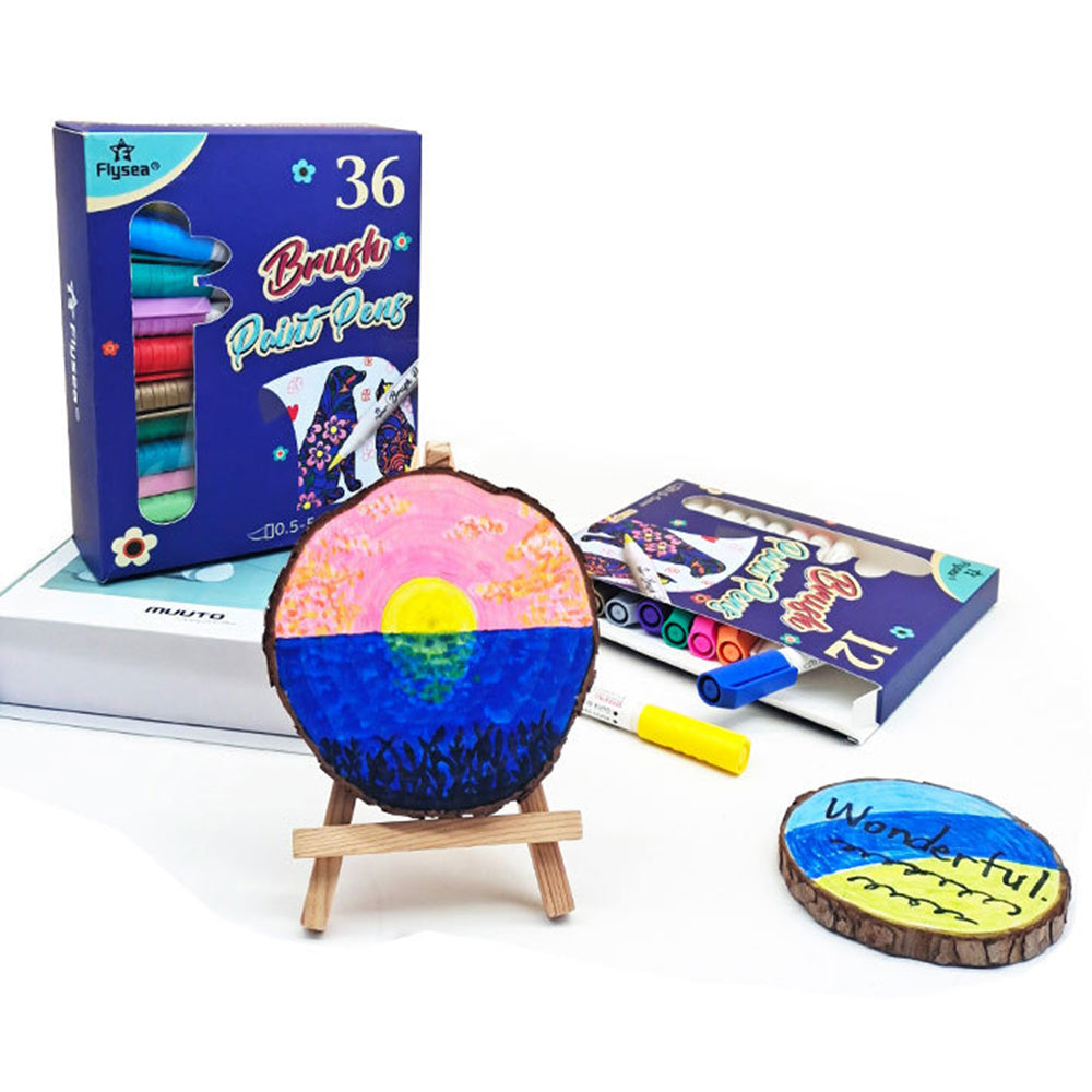 FLYSEA FS-2BR 36Pcs / Box Acrylic Paint Pens Water Based Acrylic Markers Pens for Adults Kids FLYSEA FS-2BR 36Pcs / Box Acrylic Paint Pens Water Based Acrylic Markers Pens for Adults Kids